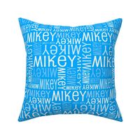 Personalised Name Fabric - Robot Light Blue