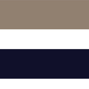 Tan, Navy and White Stagger Stripe