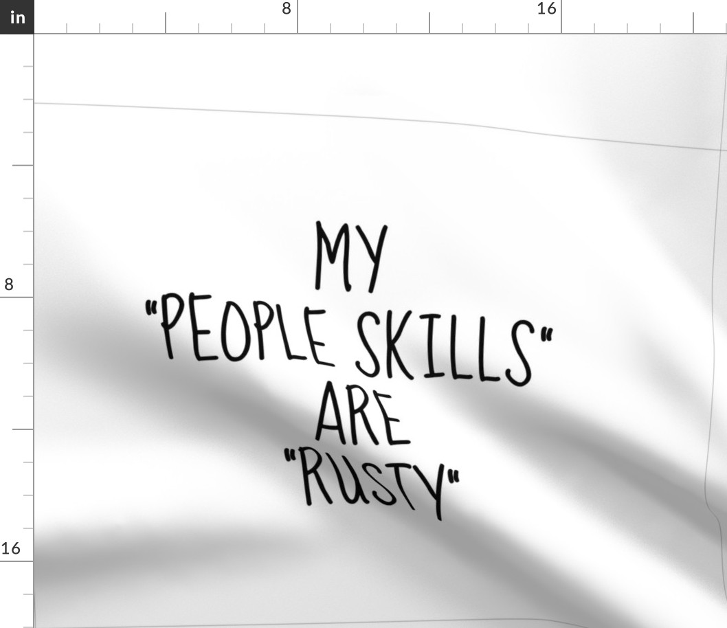 My "People Skills" Are "Rusty"