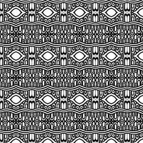 Mirrored Loops Faces (black and white)