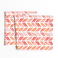 Watercolor Herringbone in Pinks