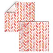 Watercolor Herringbone in Pinks