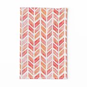 Watercolor Herringbone in Pinks