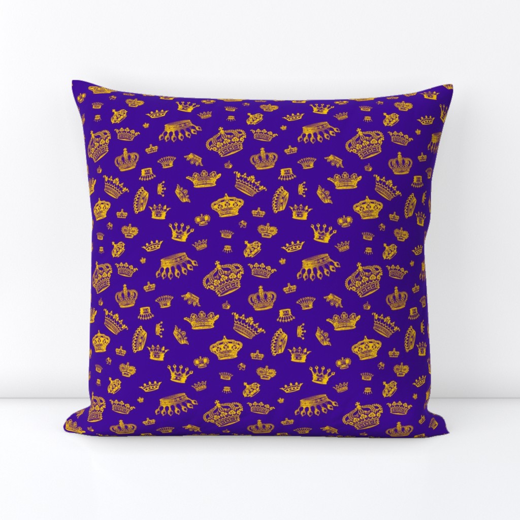 Royal Crowns - Golden yellow on Purple