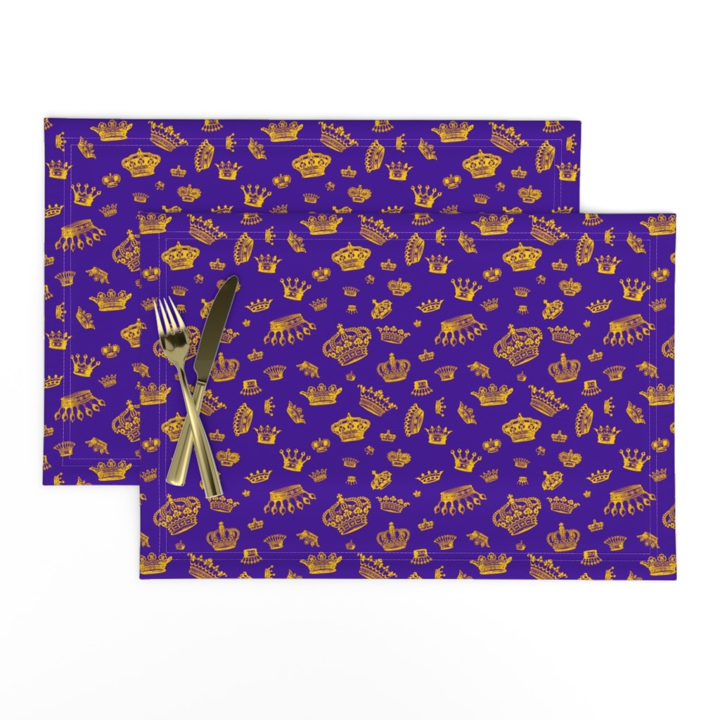 Royal Crowns - Golden yellow on Purple