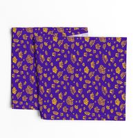 Royal Crowns - Golden yellow on Purple