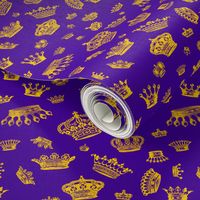 Royal Crowns - Golden yellow on Purple