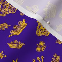 Royal Crowns - Golden yellow on Purple