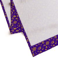 Royal Crowns - Golden yellow on Purple