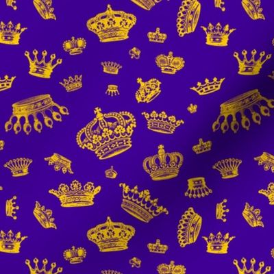 Royal Crowns - Golden yellow on Purple