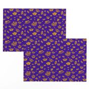 Royal Crowns - Golden yellow on Purple