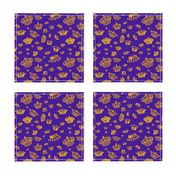 Royal Crowns - Golden yellow on Purple