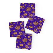 Royal Crowns - Golden yellow on Purple