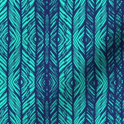 ikat peacock lace blue