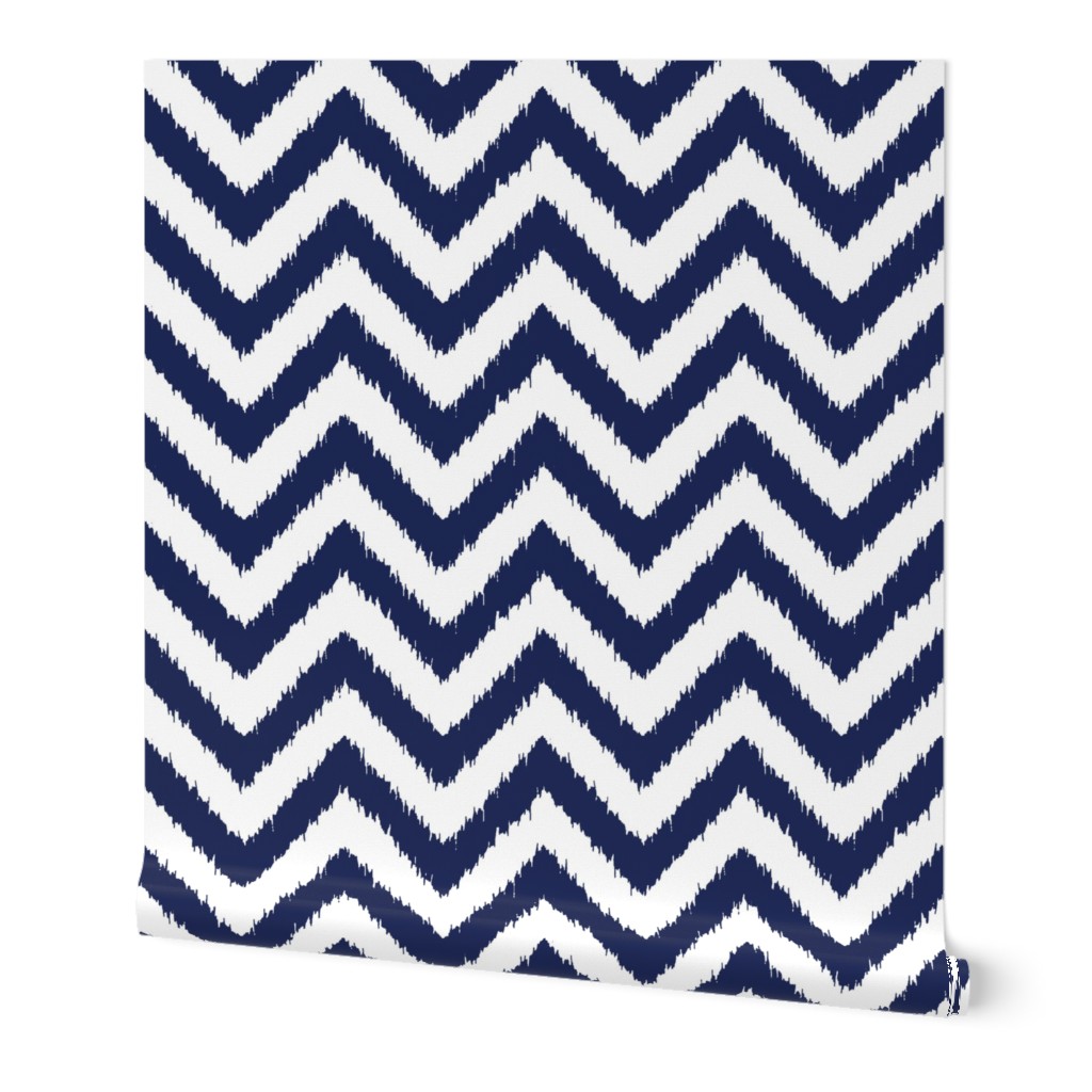 chevron ikat navy