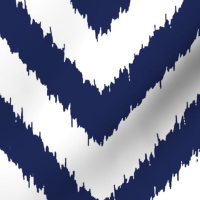 chevron ikat navy