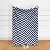 chevron ikat navy