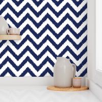 chevron ikat navy