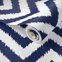 chevron ikat navy