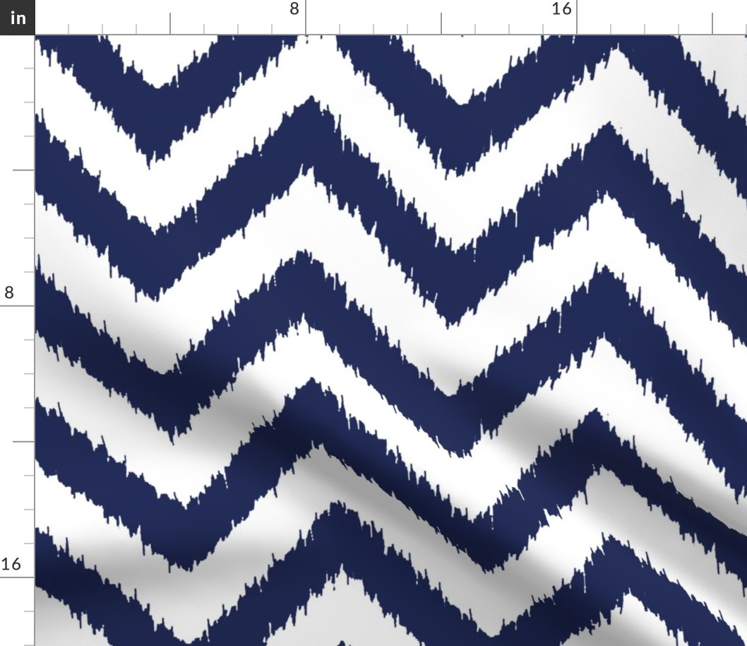 chevron ikat navy