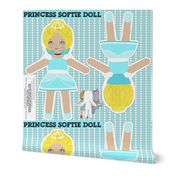 princess doll - cut and sew pattern template