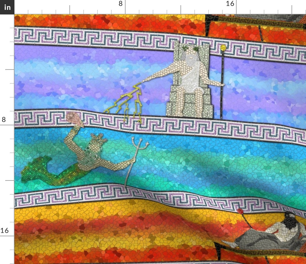 Greek Myth Mosaic ~ Enlarge To See Mosaic Details