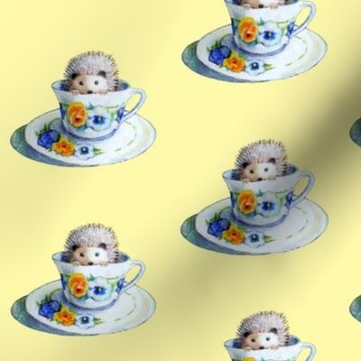 Hedgehog Tea In Yellow