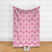 damask dolphin coral pink