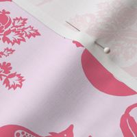 damask dolphin coral pink