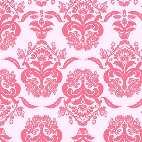 damask dolphin coral pink