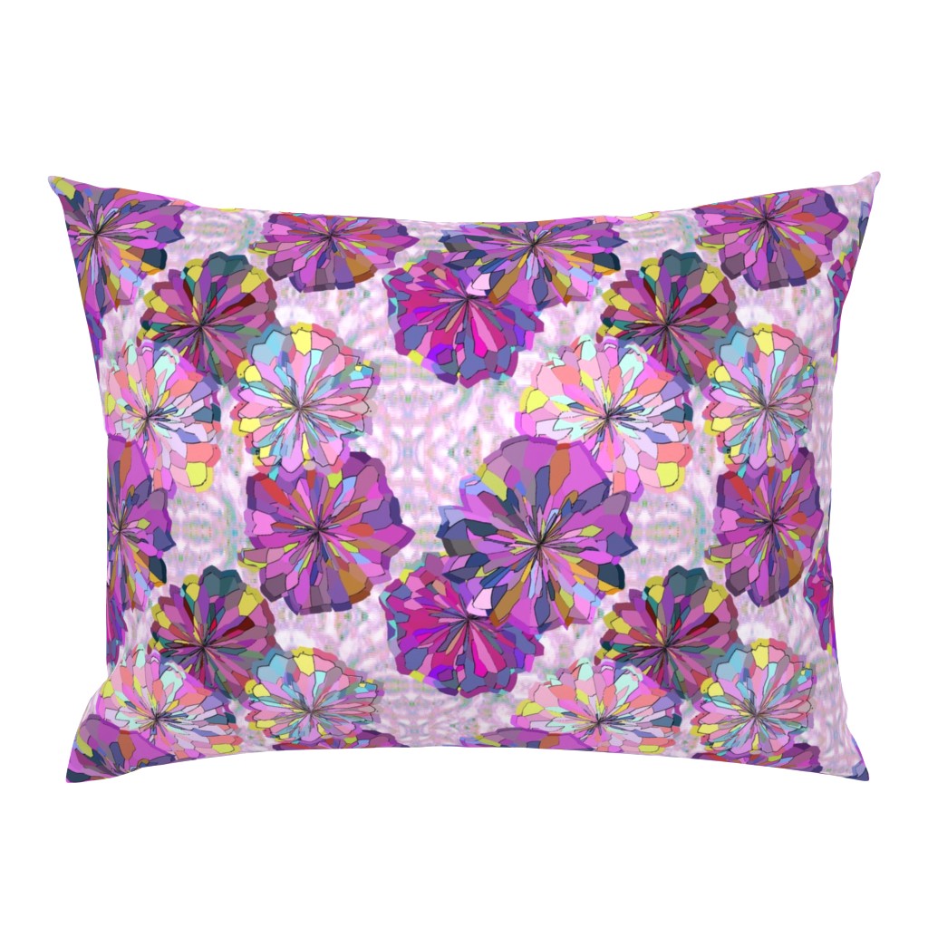 Pink and Violet Floral with Ikat