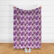 Pink and Violet Floral with Ikat