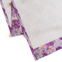 Pink and Violet Floral with Ikat