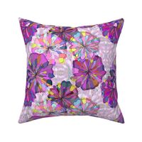 Pink and Violet Floral with Ikat