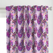 Pink and Violet Floral with Ikat