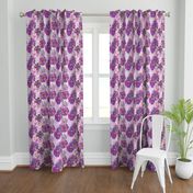 Pink and Violet Floral with Ikat