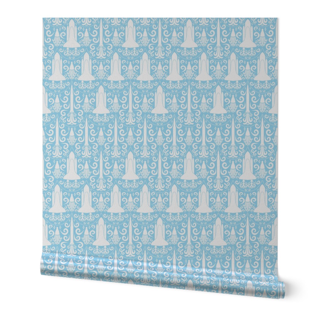 Rocket Science Damask (Blue)