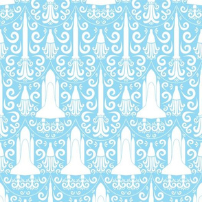 Rocket Science Damask (Blue)