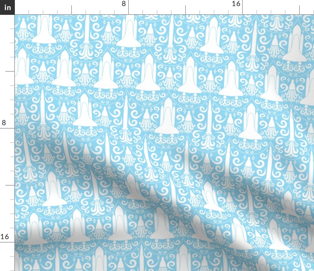 Rocket Science Damask (Blue)