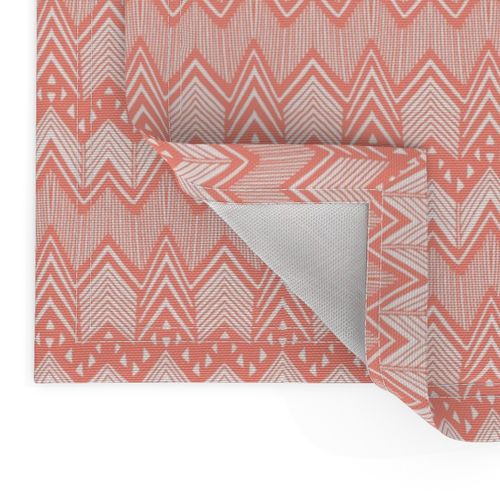 Coral Hand drawn Chevron