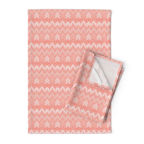 Coral Hand drawn Chevron