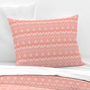 Coral Hand drawn Chevron