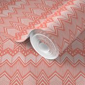 Coral Hand drawn Chevron