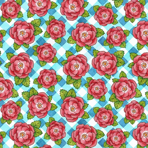 Alpen Rose with Gingham