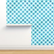 Alpen Rose Watercolour Blue Gingham