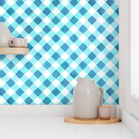 Alpen Rose Watercolour Blue Gingham