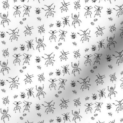 Beetle-Bug Brigade | Black on White
