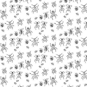Beetle-Bug Brigade | Black on White