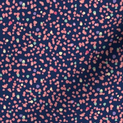 Dots - Navy, Salmon