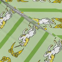 unicorn ribbon 1 green gold